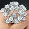 20 Pcs Bridal Wedding Pins Rose Flower Crystal Hairpin Women Jewelry Hair ClipLJ