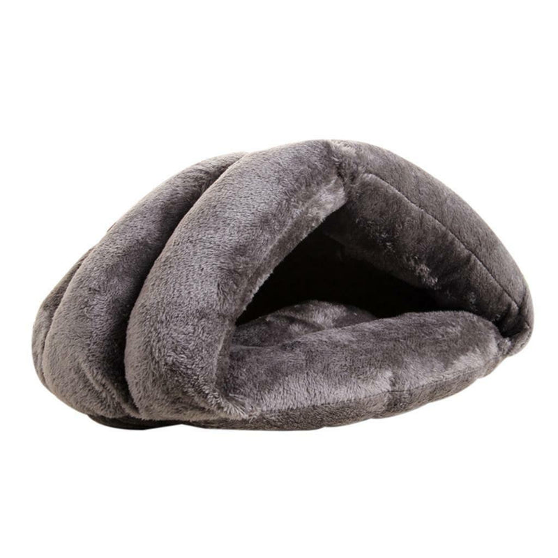 Warm Pet Winter House Dogs Cats Puppy Cave Bed Cushion Mat Sleep Bag Grey