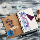 1Set 5D Diamond Painting Leather Pansy Bookmark Book Marks For DIY Craft Gift
