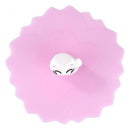 Silicone Cup Lid Transparent Heat-resistant Dustproof Reusable (Money Cat) A