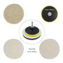 3Pcs 5inch Wool Polishing Buffing Pad Bonnets and Backing Pad (4 inch) with