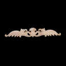 Rubber Wood Carved Onlay Applique Unpainted Flower Door Home Furniture Deco B5S4