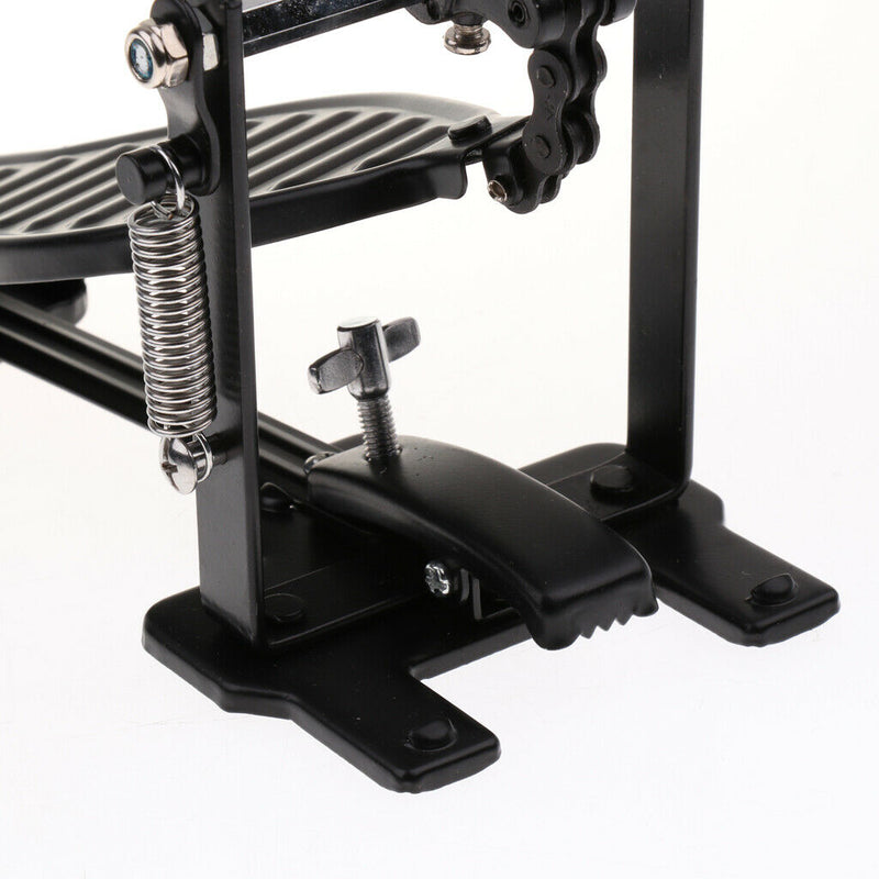 Single Spring Bass Drum Pedal with Drum Wool Beater for Children Gift - Black