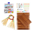Knitting Needles Set Bamboo Circular Double Point Weaving Needles Smooth Kits