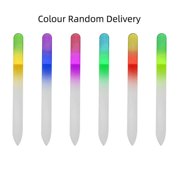 Double Headed  Glass Nail Art Files Acrylic UV Gel Nails Grinding Buffer