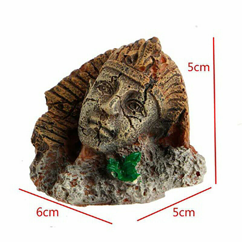 Egyptian Pharaoh Pyramid Sphinx Aquarium Ornament Fish Tank Decoration Hide Cave