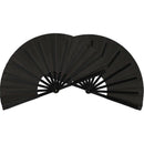2 Pieces Large Folding Fan Nylon Cloth Handheld Folding Fan Chinese Kung Fu U9G5