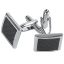 Jewelery Men's Cufflinks - Classic Square - Carbon Fiber - Alloy - Wedding  M2V4