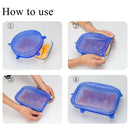 12 PCS Durable Silicone Stretch lid - Expandable Food Cover for Bowel, Can,