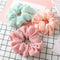 11Pcs Colorful Sheer Chiffon Flowrs Hair Scrunchies Large Intestine Rings Cloth