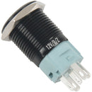 16mm Blue On Off LED 12V Latching Push Button Power Switch Waterproof