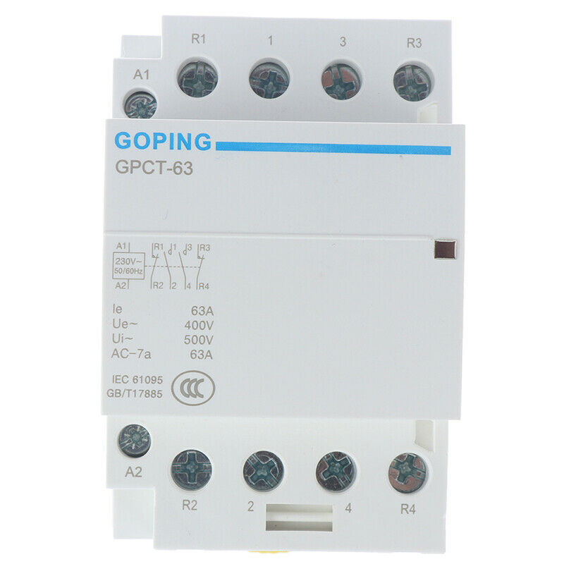 4P 63A 2NC 2NO 220V 400V~ 50/60HZ Din rail Household ac contactorFT