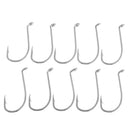 10pcs Saltwater Fishing Hooks Crab Hooks Big Game Stainless Steel Hooks 05