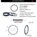 3x RISK Road Bike Freewheel Washer Bottom Bracket Grooved Hub Spacer Gasket