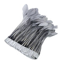 15-20cm Grey Feather Fringe Trim Sewing Edge Crafts Garment Decors 2m