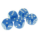 5Pcs Board Game Dice Set Die D6 Wooden for Roleplaying Game Cards Game Blue