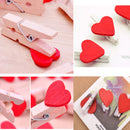 20x  New Wooden Red Heart Mini Clip Wood Pegs Kid Craft Party Favor Supply Gift