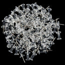 100 Pcs Push Pin Thumb Tack Clear Color 3/8inch Drawing Cork Board Office P