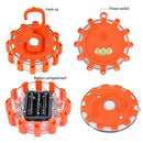 LED Warning Light with Hook and Magnet in Orange Without Battery