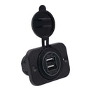 3x 5V/3.1A Blue LED Dual-USB Power Supply Socket for 12V-24V Car Motorcycle SUV