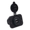 3x 5V/3.1A Blue LED Dual-USB Power Supply Socket for 12V-24V Car Motorcycle SUV