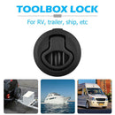 Flush Pull Slam Hatch Latch without Lock for Marine Boat RV Trailer Black