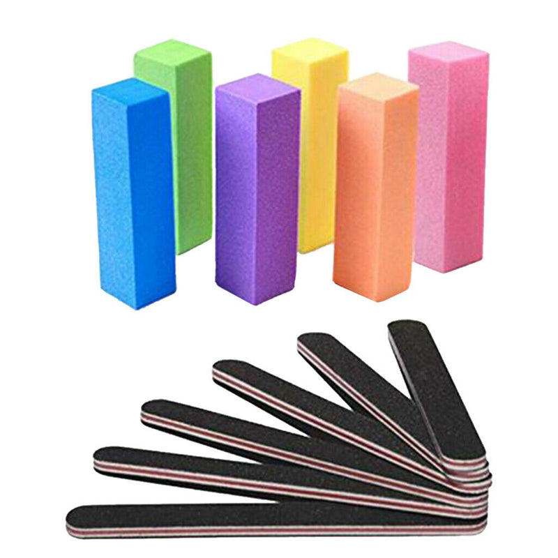 12x Nail Buffer Polishing Block File Sanding Manicure Pedicure Polish Shine Tool