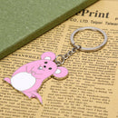 Cartoon Pink Mouse Keychain Decoration Bag Car Accessories Keyring Pendant GifTE