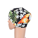 Women Floral Waterproof Spandex Stretch Swimming Cap Bathing Hat  Z