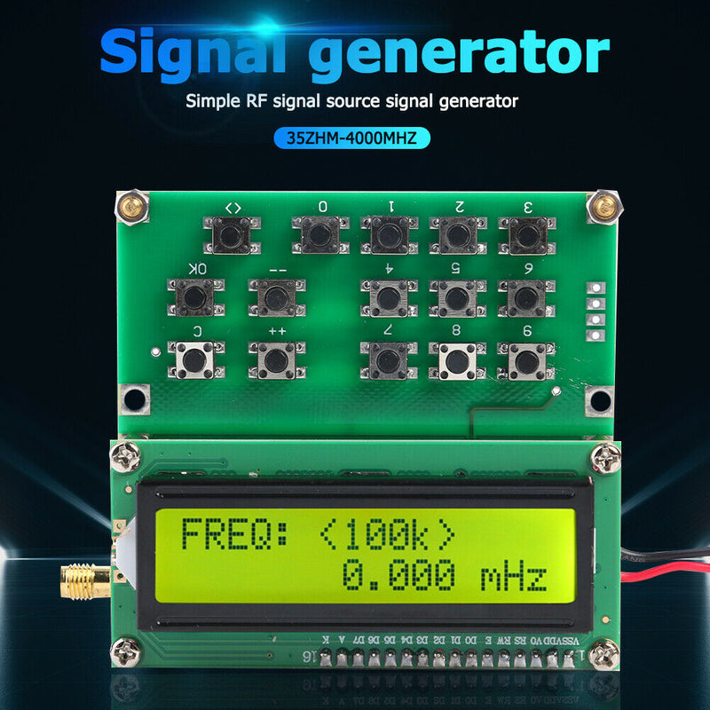 ADF4351 LCD Display RF Signal Source VFO Signal Generator 35MHz to 4000MHz A