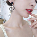Geometry Diamond Korea Earrings J735(Red Wine)