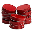 24 Packs Mason Jar Lids Regular Mouth Leak Proof Secure Mason Storage Solid E9L4