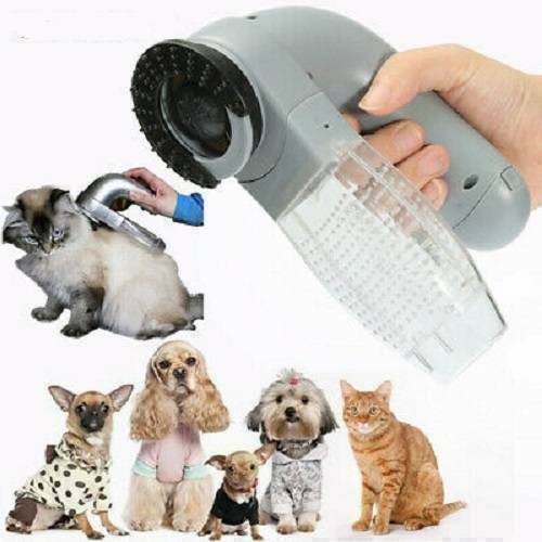 Electric Pet Hair Remover Dog Cat Grooming Brush Comb Clean Trimmer Vacuum Z9E4