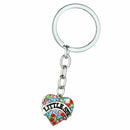 Women Girl Gift BIG SIS MIDDLE SIS LITTLE SIS Love Heart Pendant Key Chain  H7K7