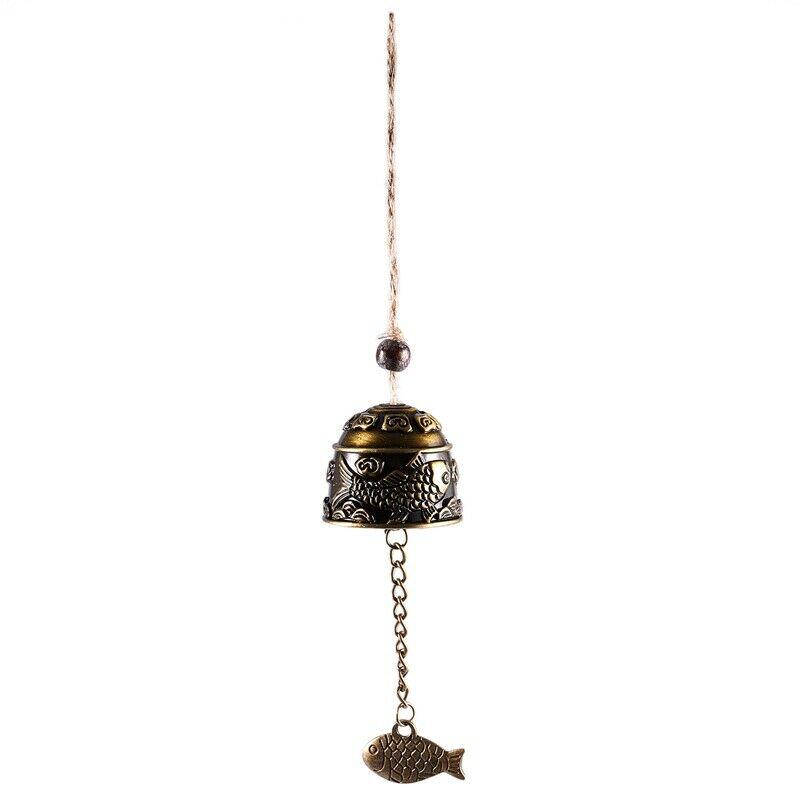 1Pc Chinese Traditional Dragon or Fish Feng Shui Bell Blessing Fortune Hang