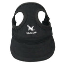 Baseball Hat Sun-shading Bucket Cap with Ear Holes For Dog Pet Cats Black XL