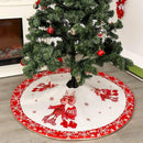 Christmas Tree Skirt Double Deer Print Tree Skirt 120Cm Christmas Tree Bott M6Y9
