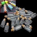 20 x Home Wedding Party Decor 5ml Clear Cork Tiny Glass Bottles Empty Vi WOZ