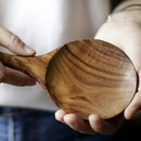 Teak Wood Spoon Natural Solid Wood Rice Spoon Wooden Rice Paddle Big Potato E4D4