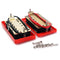 1 Set Of 2Pcs Red & Black Humbucker Double Coil Pickups Neck Bridge for Lp