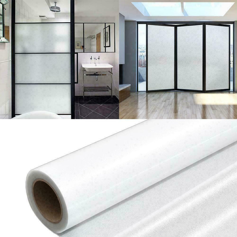 1* Roll Removable Window Frosted Glass Stickers Bathroom Film Privacy B8H2