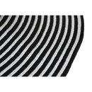 Charming Bowknot Design Foldable Black & White Stripe Splicing Straw Hat Su