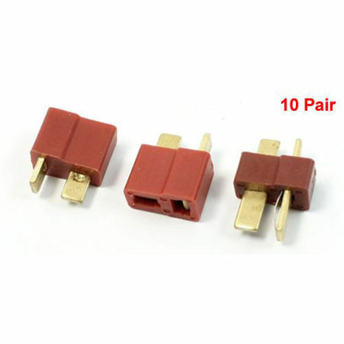 10 pairs of Deans non-slip T-plug male + female RC ESC battery