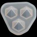 3Pcs Diamond Three Pyramid Shape DIY Silicone Mold Jewelry Pendant Necklace K7O6