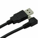 Right Angle 2.0 USB to Left Angle Mini USB Male 90 Cabl Charge L1S7 Data De J4D4
