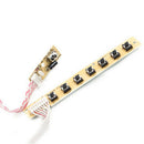 Universal 7 keys keyboard plate LCD TV accordance keypad with IR for v59 v29 v56