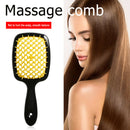 Wide Teeth Air Cushion Comb Home Hairdressing Styling Massage Comb (Yellow) A