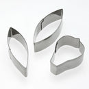 3pcs Clematis Flower Metal Cake Mold Stainless Steel Cookie Cutter Tools