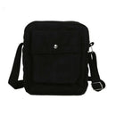 Winter Women Corduroy Flap Bag Female Canvas Zipper Shoulder & Crossbody Ba