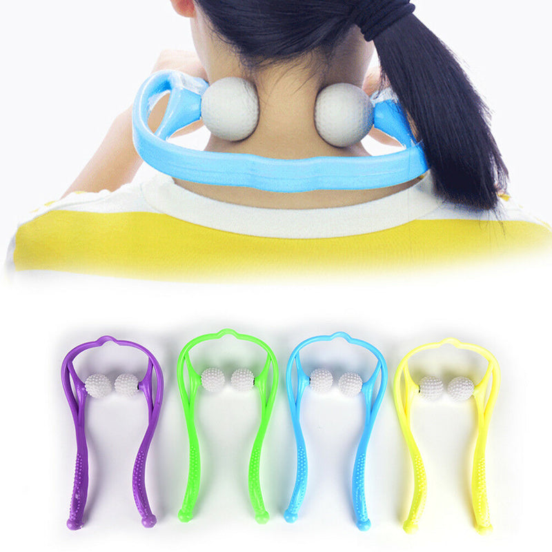 New Comfortable Neck Massager Roller Shoulder Back Pain Ball Self-massage Bj